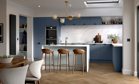 Design A Dreamy Light Blue Kitchen With These Kitchen Cupboard Doors