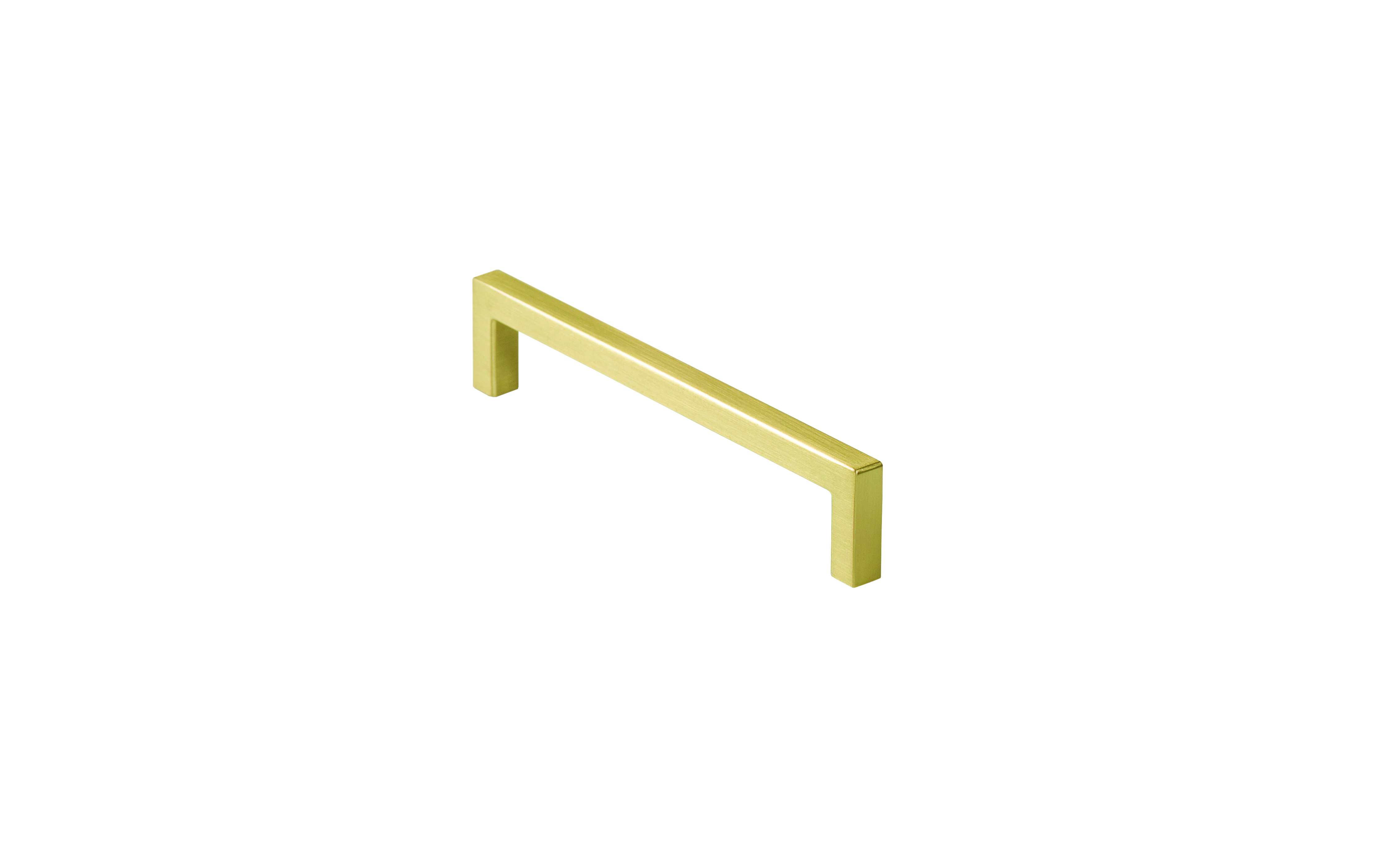 Square D Handle - 128mm - Brushed Brass