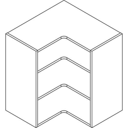 Tall Wall Corner 900mm Clicbox Cabinet