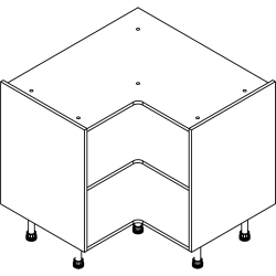 L Shape 950 Corner Base Cabinet